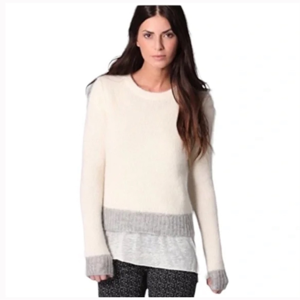 Rag & Bone Alpaca Wool Blend Color Block Sweater - image 1